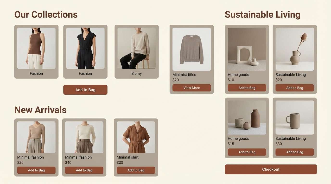 minimal ecommerce ui page