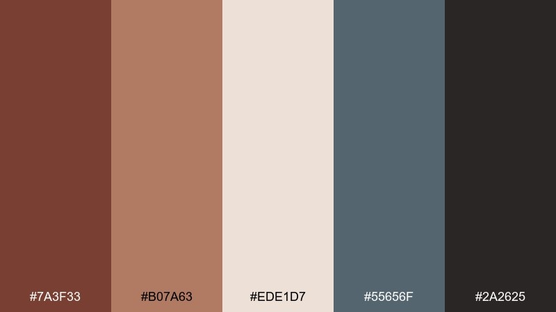 chestnut slate modern chestnut color palette with hex codes