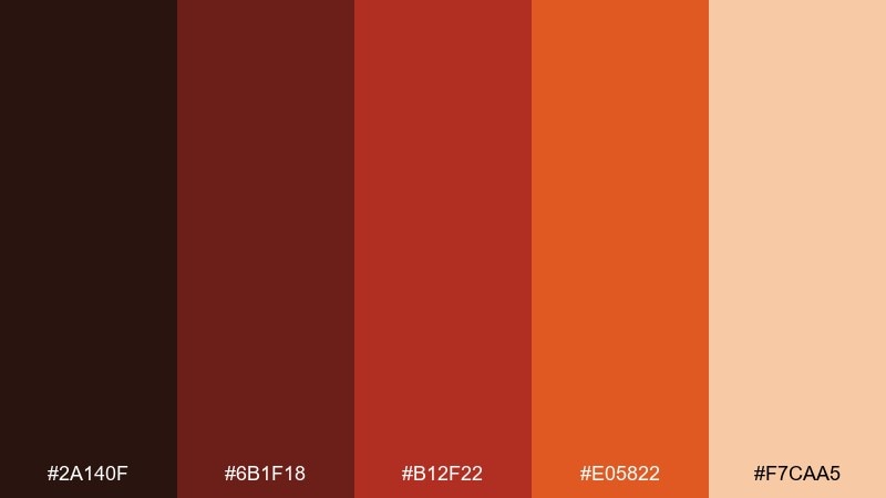 chili pepper branding color palette with hex codes