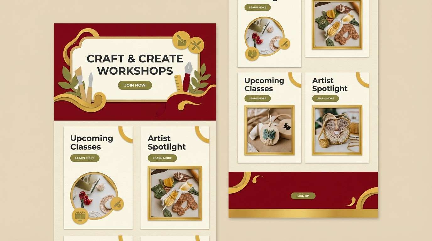 paper cut landing page