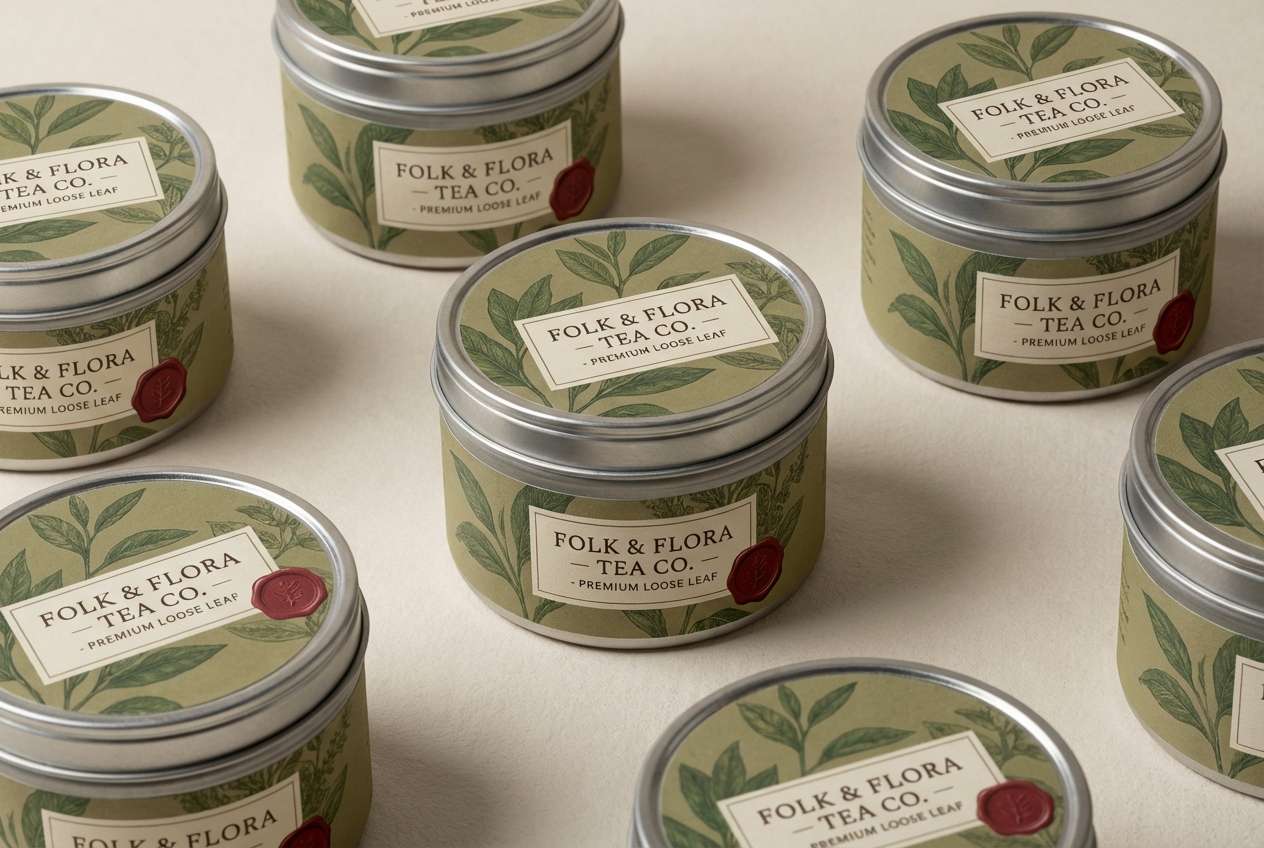 bamboo tea label shot