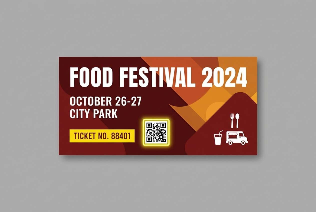 night market ticket design