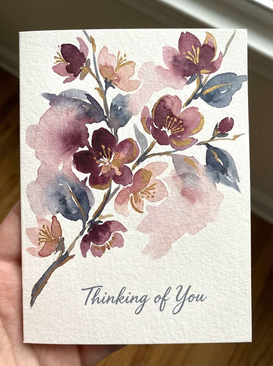 plum blossom greeting card