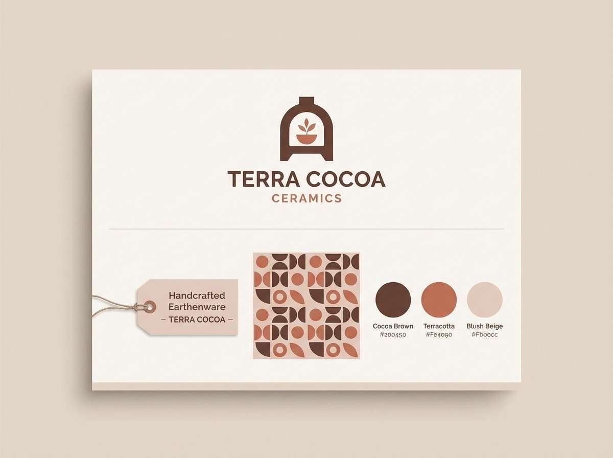 ceramic branding in terracotta cocoa