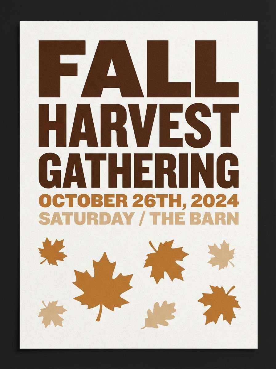 fall poster in warm browns