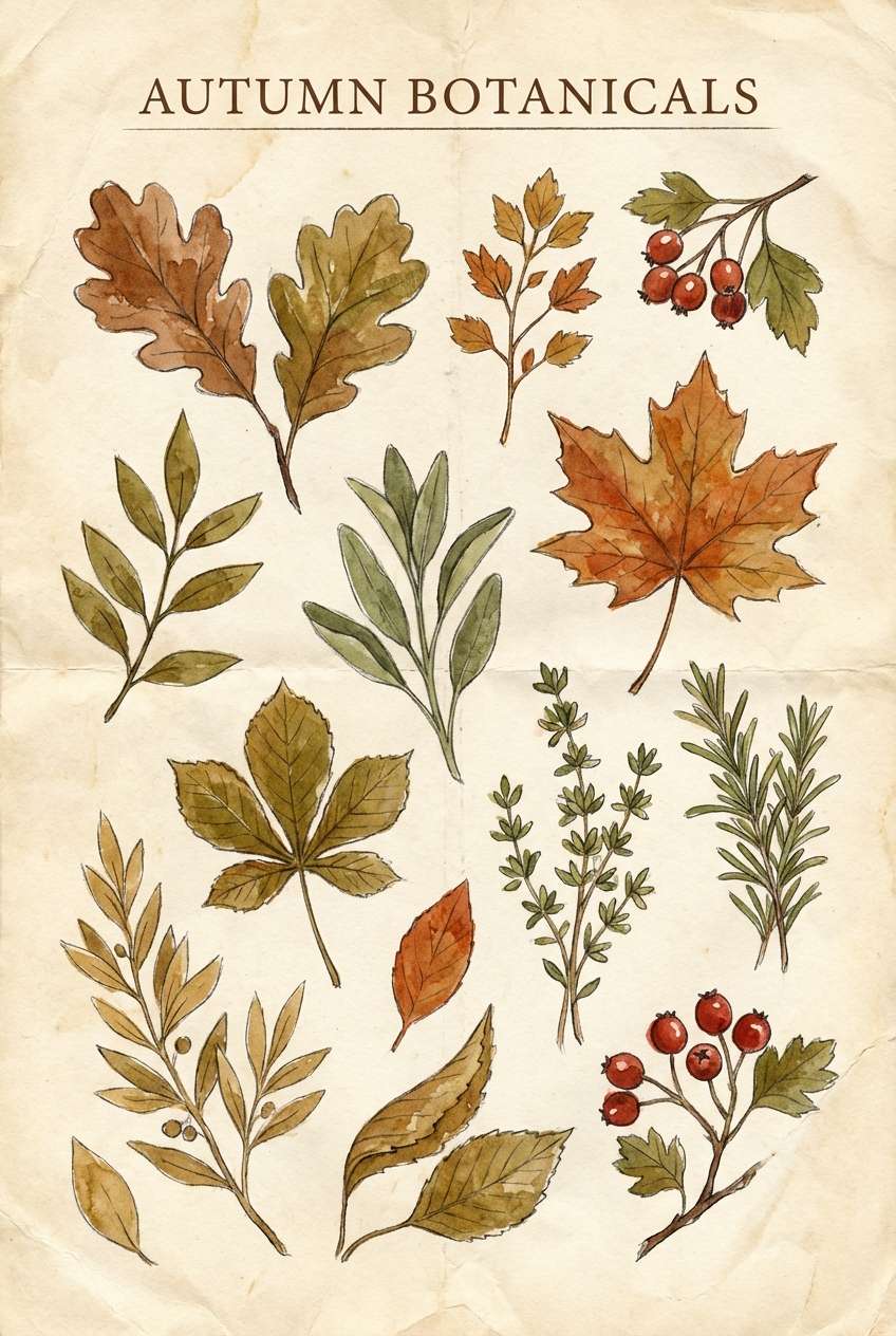 earthy botanical poster