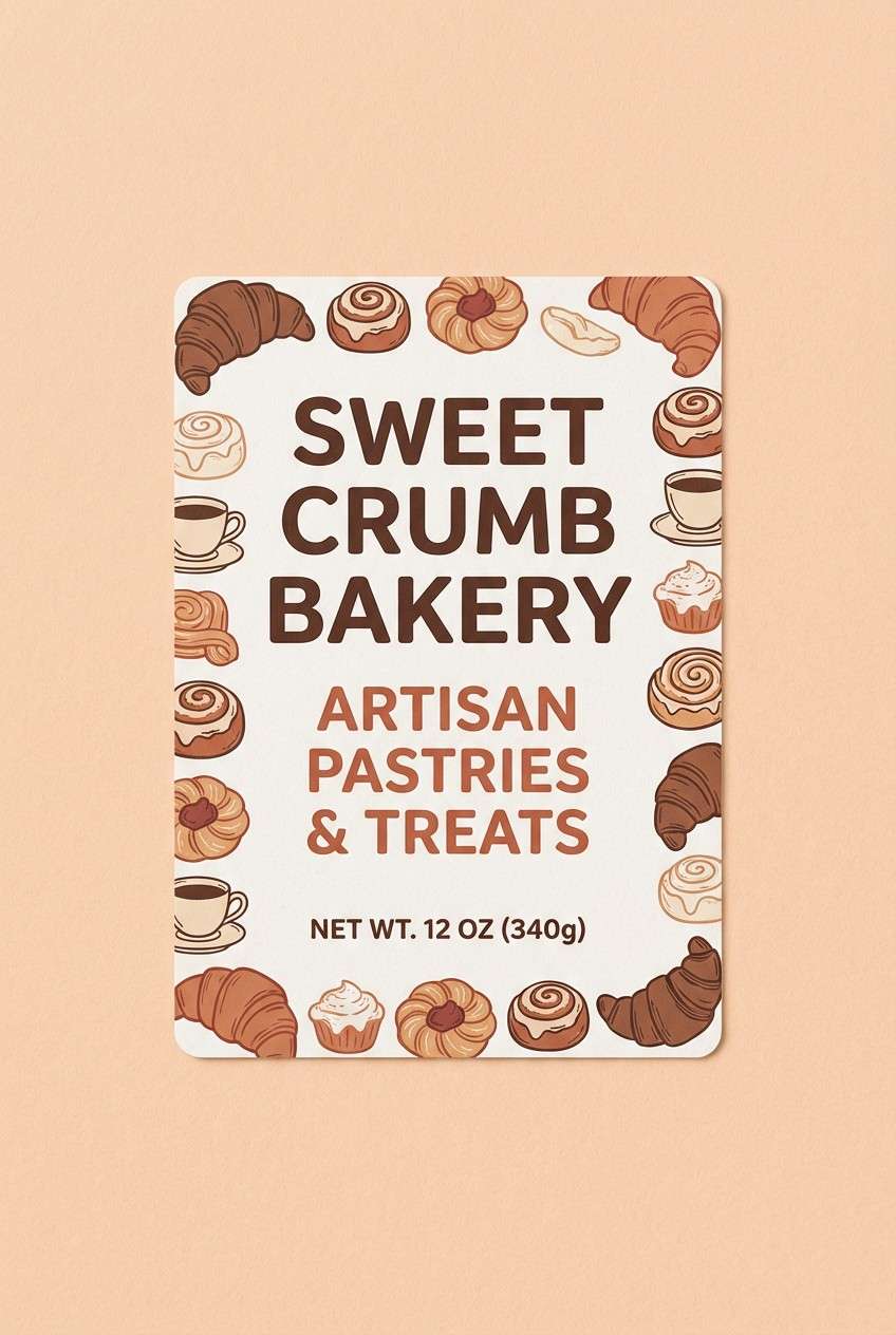 cinnamon bakery label