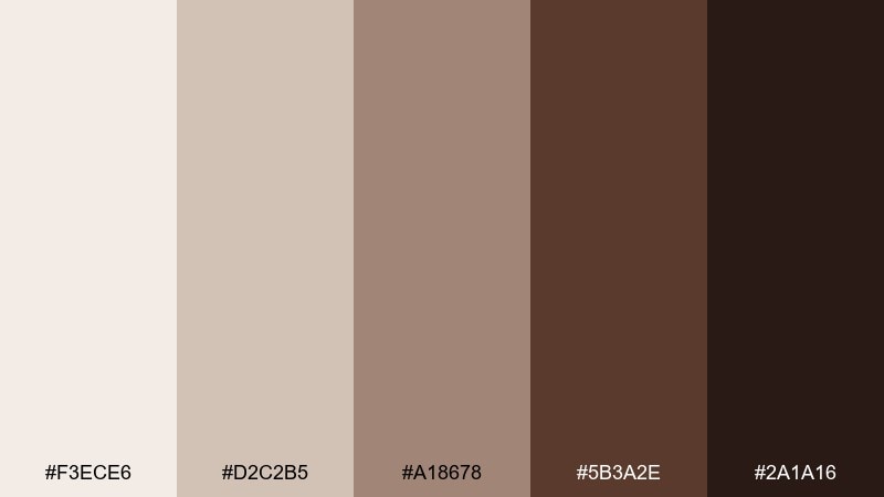chocolate marble living room color palette with hex codes