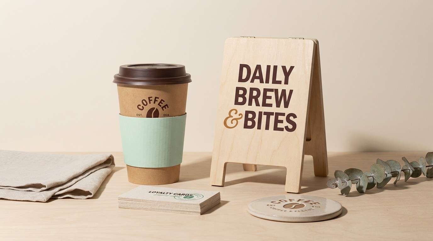 coffee shop branding mockup