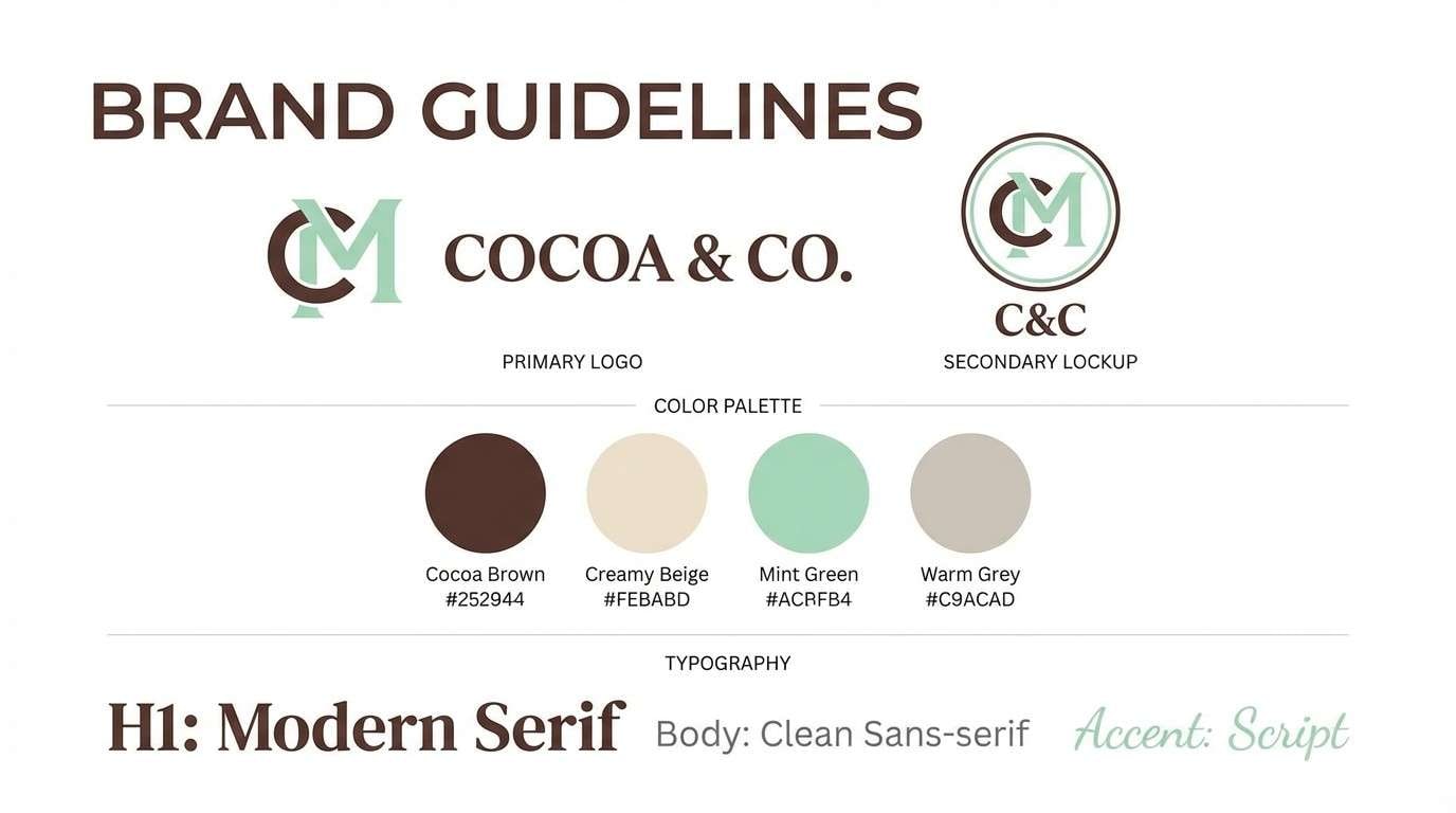 cocoa mint logo system