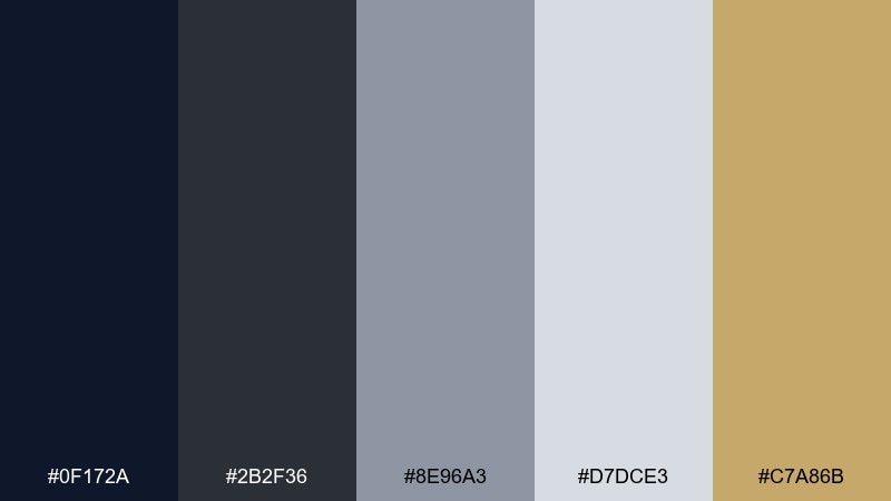chrome dusk color palette with hex codes