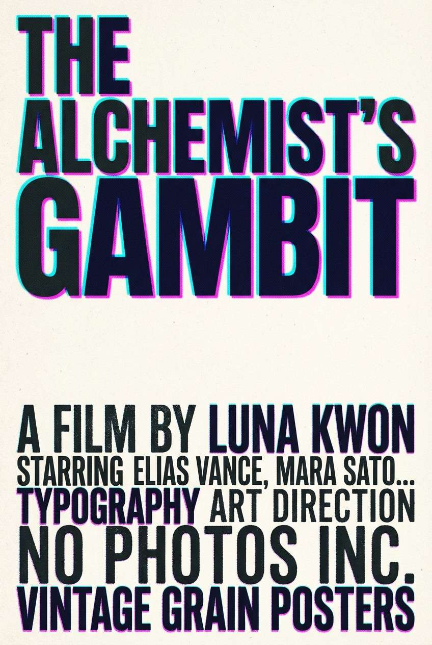 neon noir poster typography