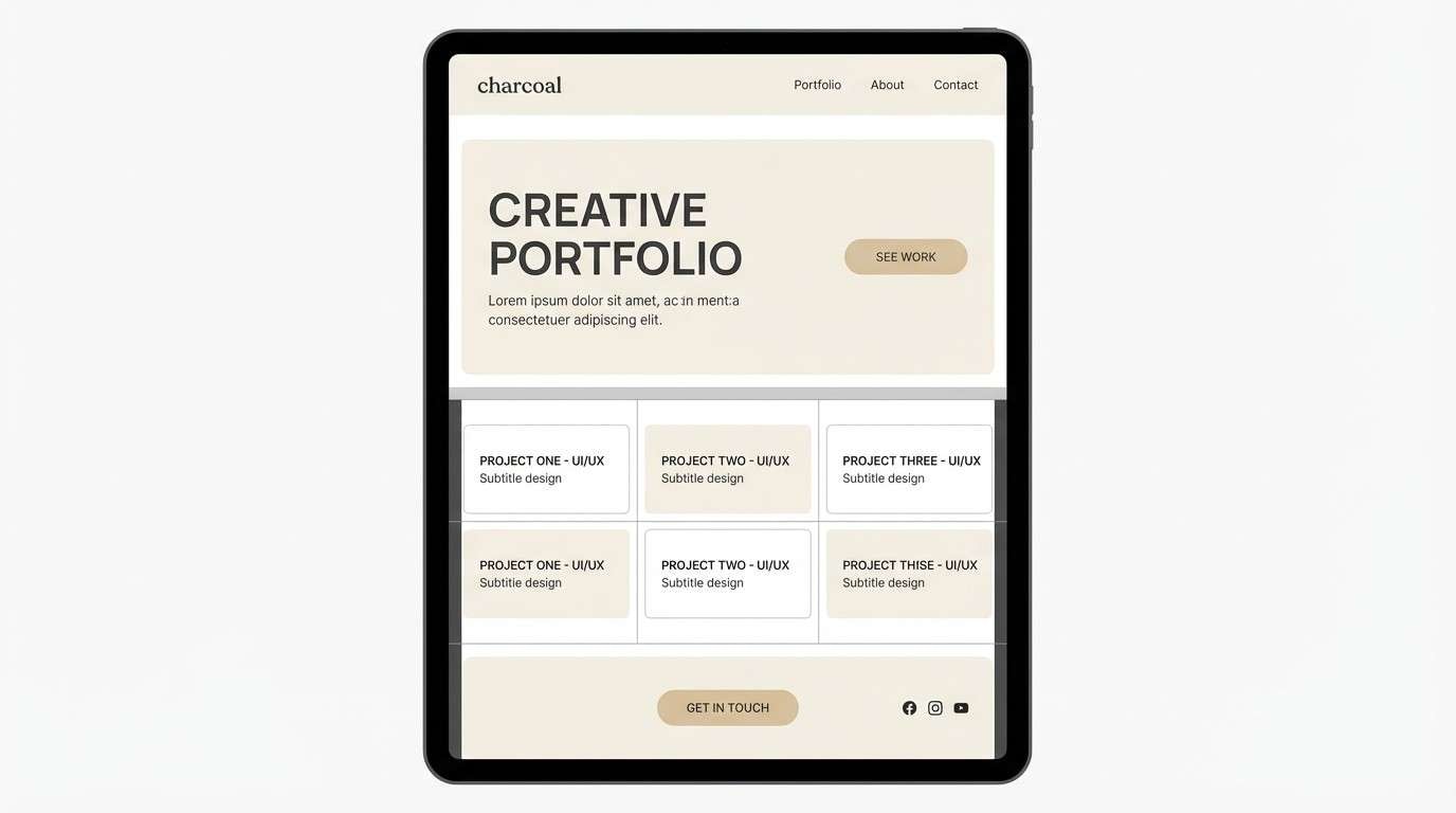 minimal portfolio ui
