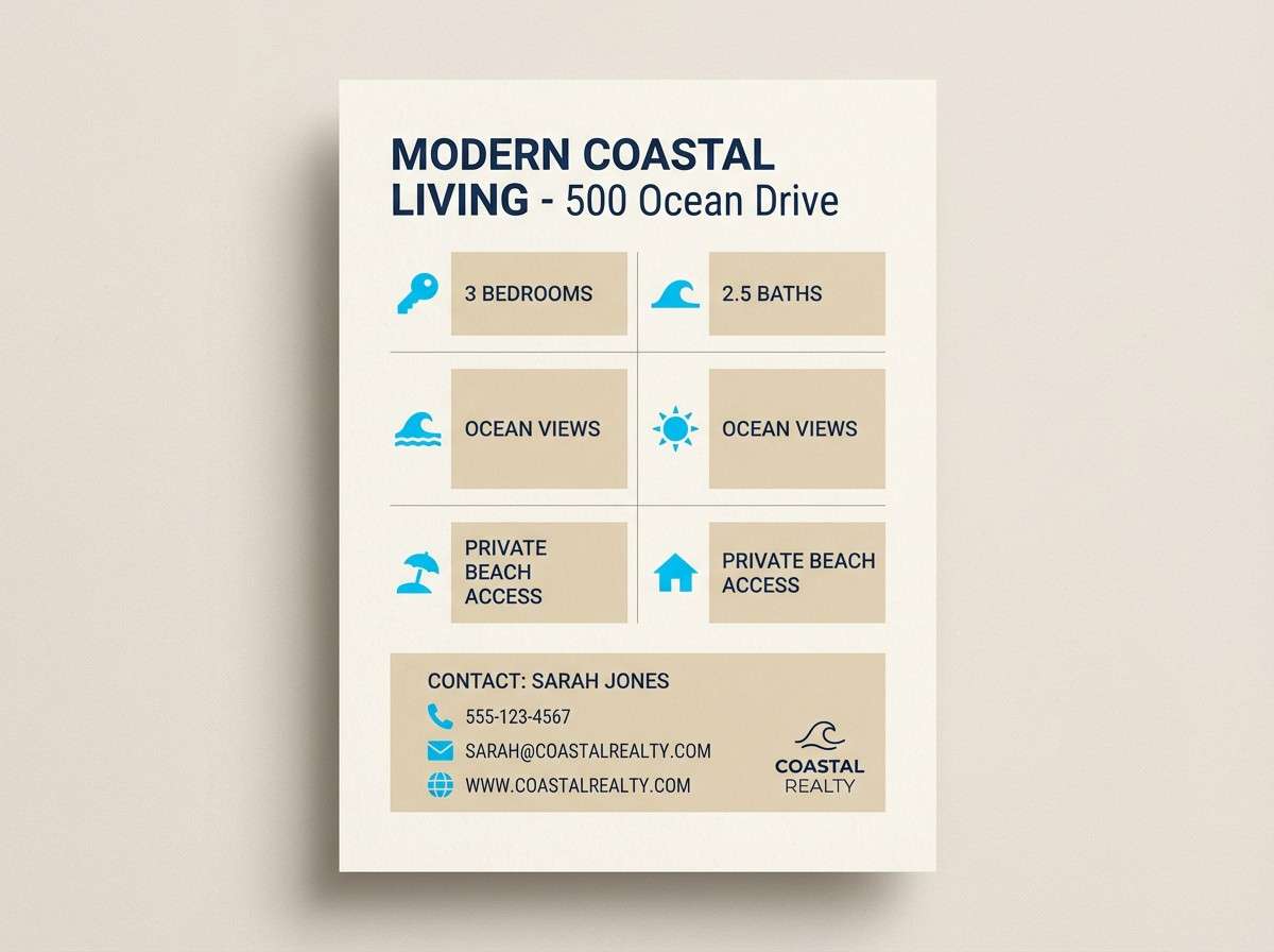 blue sand brochure layout