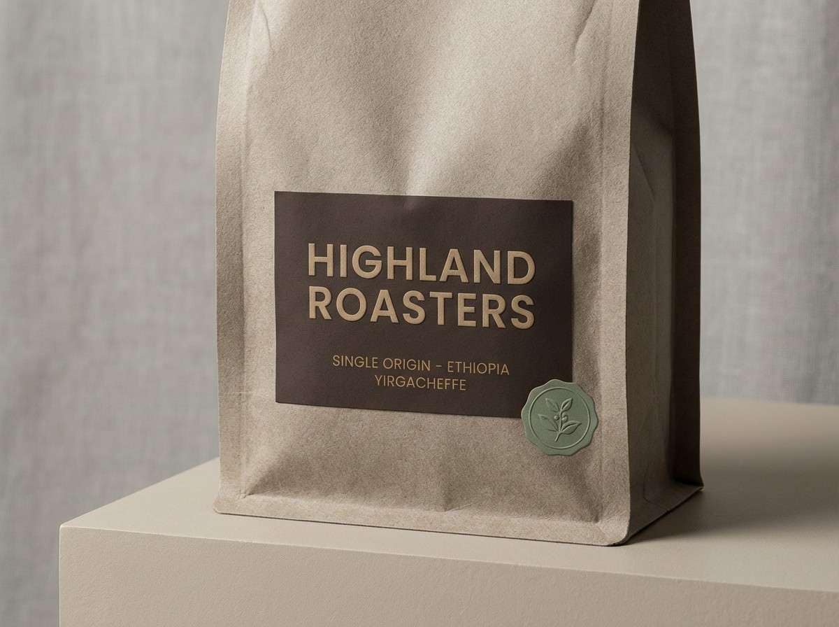 coffee packaging studio shot