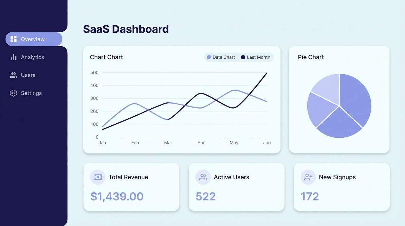 icy saas dashboard ui