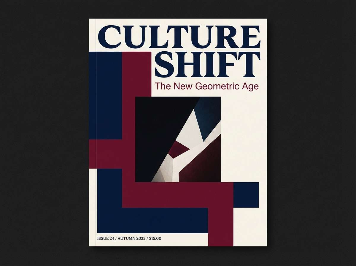 cinematic editorial cover layout