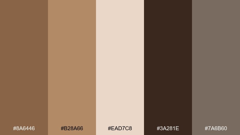 cinnamon archive dark tan color palette with hex codes
