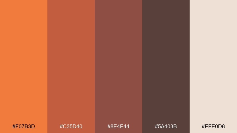 cinnamon stone interior color palette with hex codes