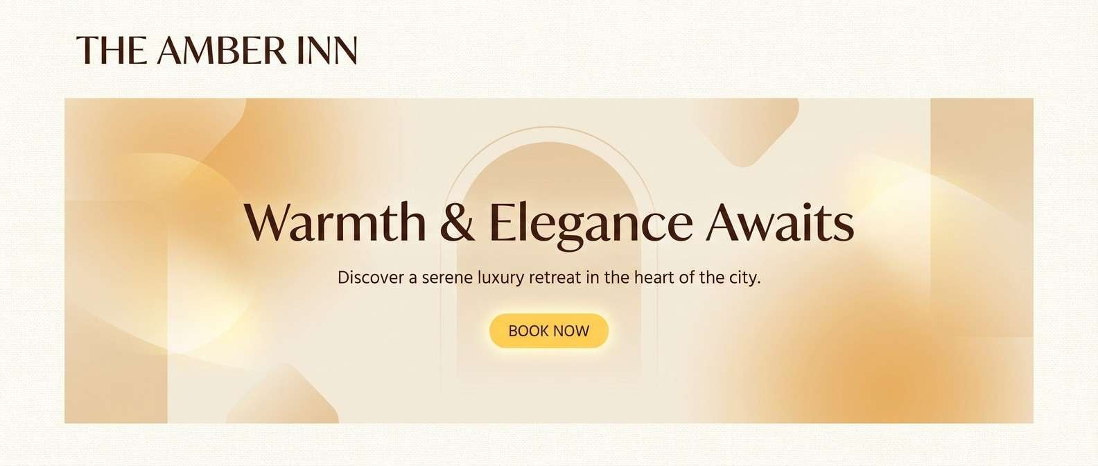 hotel hero in amber tones