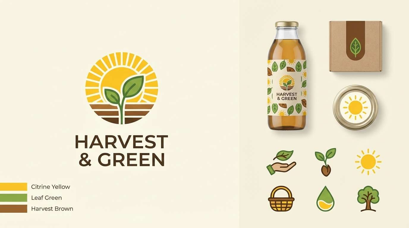 farm brand board in yellow