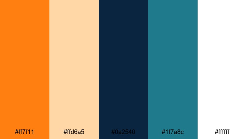 citrus blueprint minimal color palette with hex codes