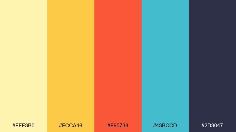 citrus coast color palette with hex codes