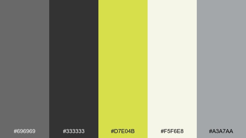 citrus concrete dim gray color palette with hex codes