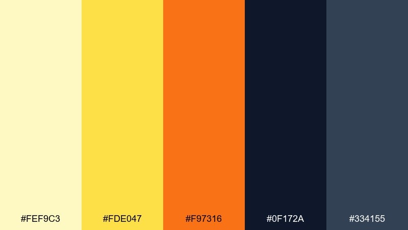 citrus ink abstract color palette with hex codes