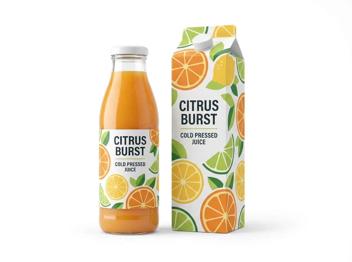 citrus packaging mockup