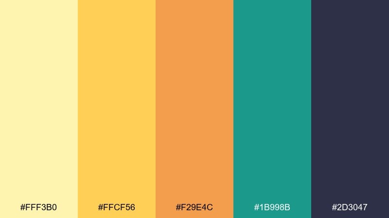 citrus library flat color palette with hex codes