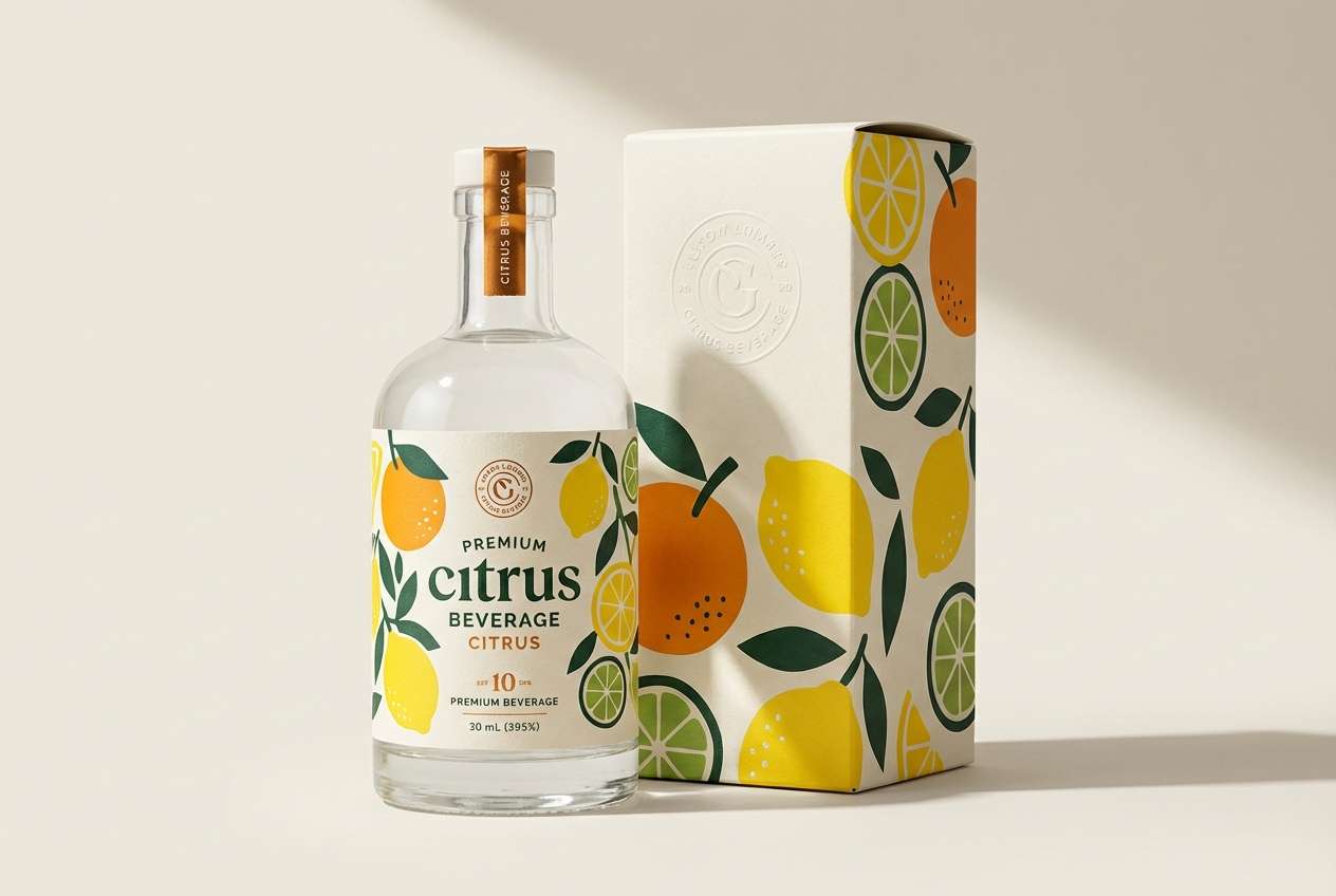 citrus packaging studio shot