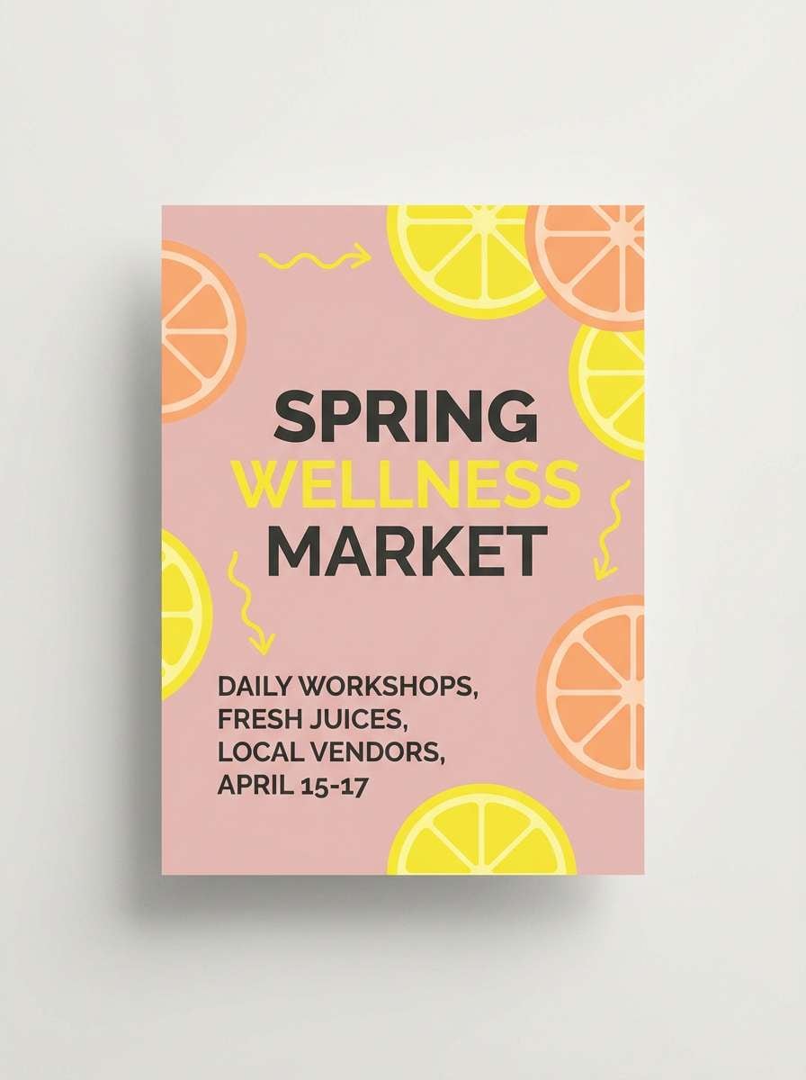 pink citrus promo flyer