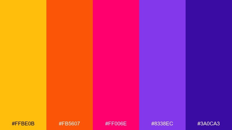 citrus sherbet boost instagram color palette with hex codes