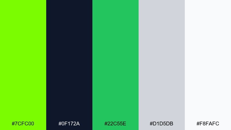 citrus tech apple green color combination with hex codes
