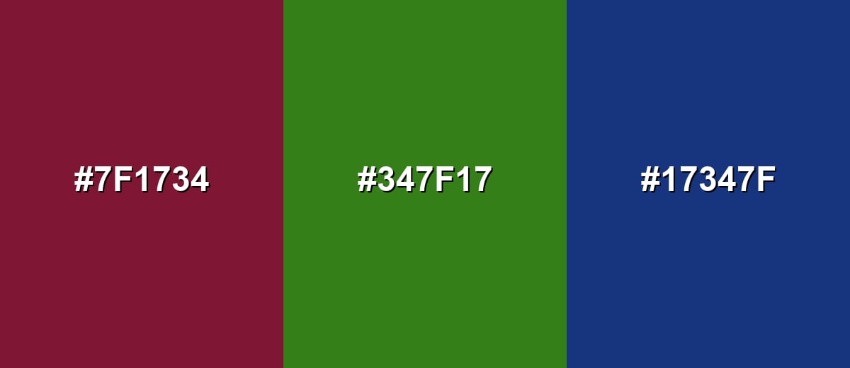 triadic combinations of claret-color