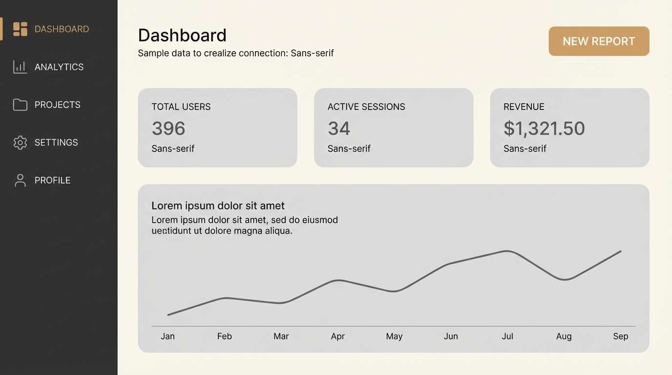 ivory charcoal dashboard ui