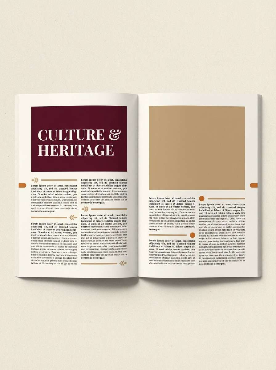 burgundy cream editorial layout