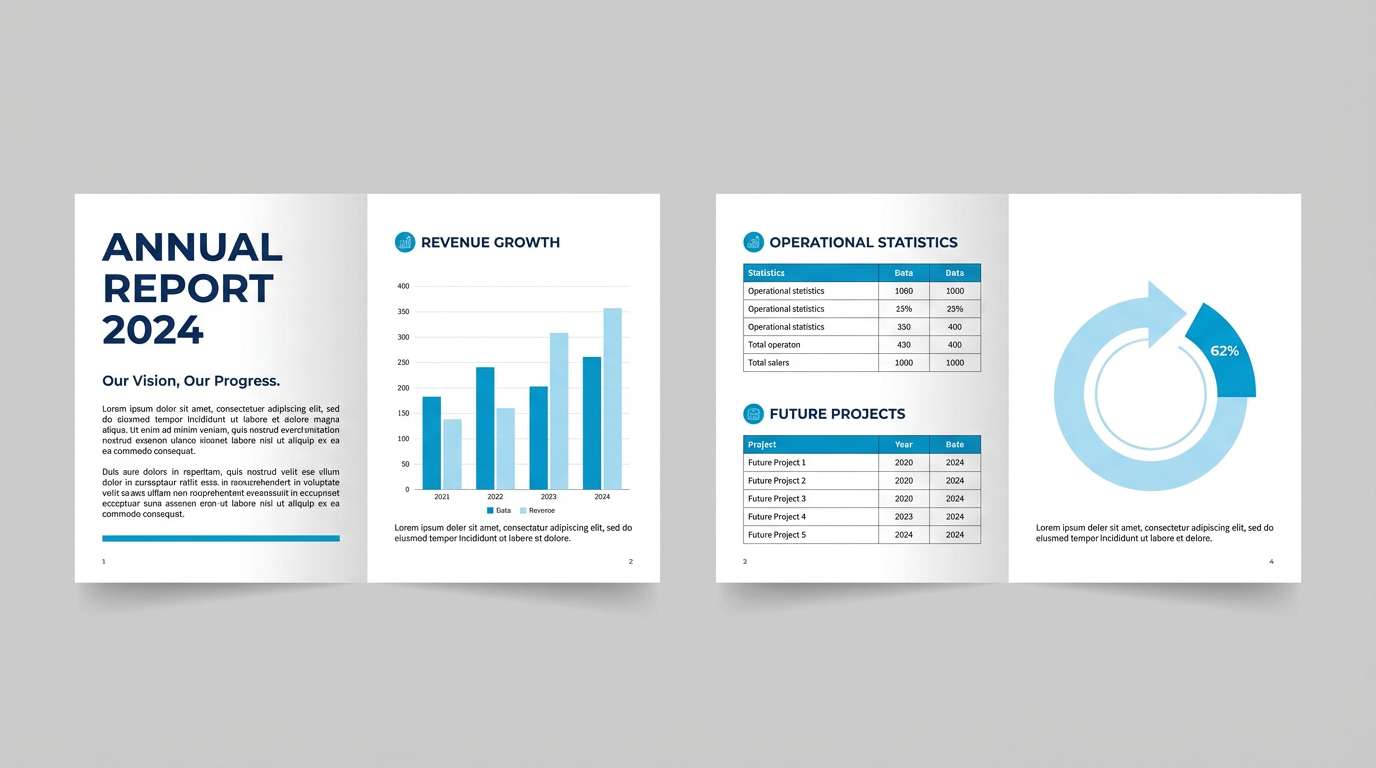 corporate report page layout