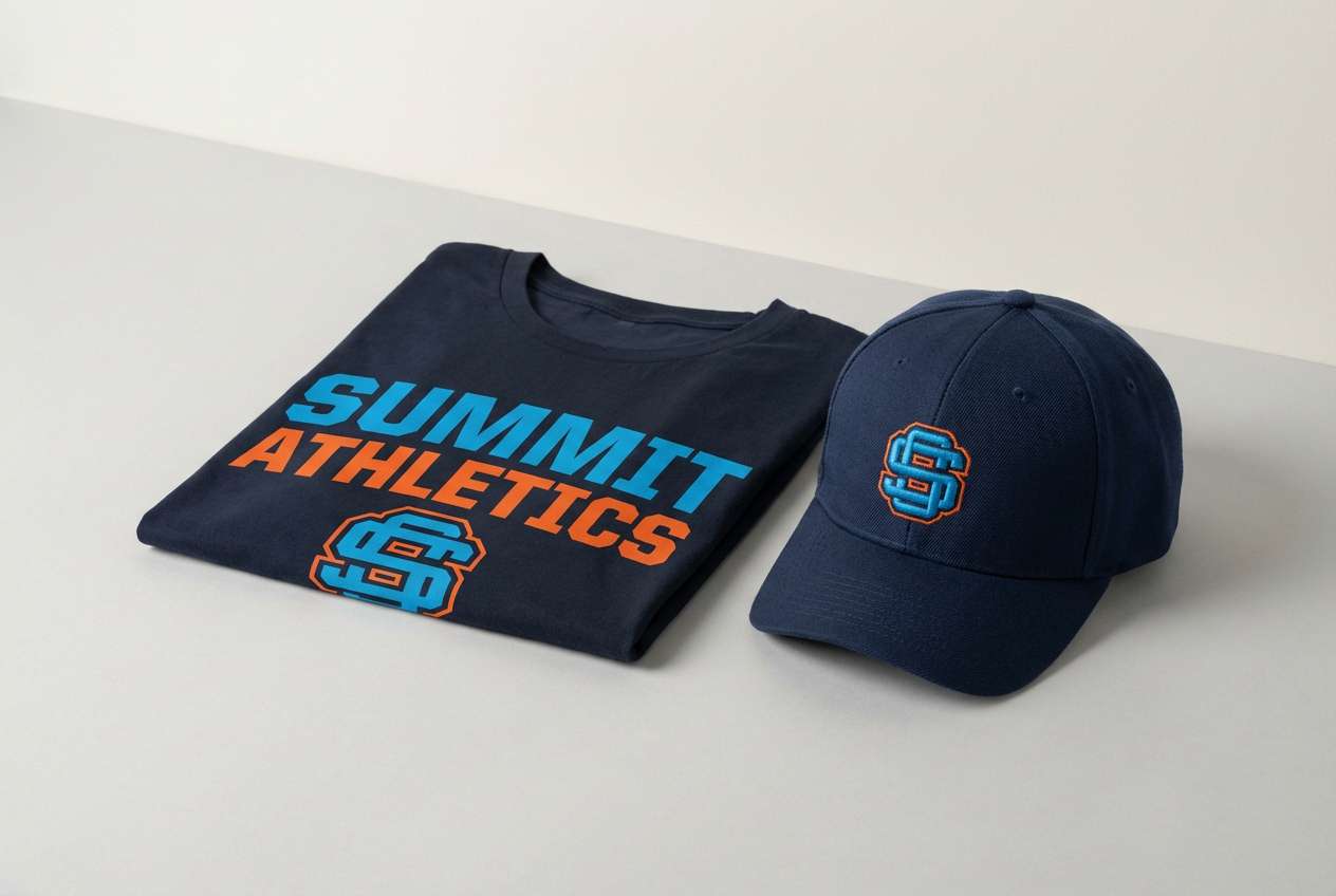 preppy navy merch mockup