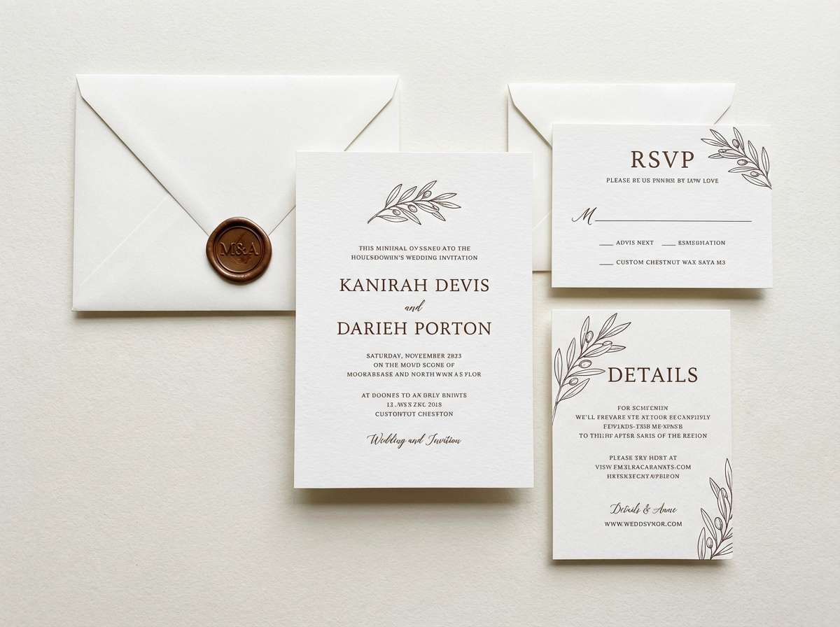 classic wedding invitation suite