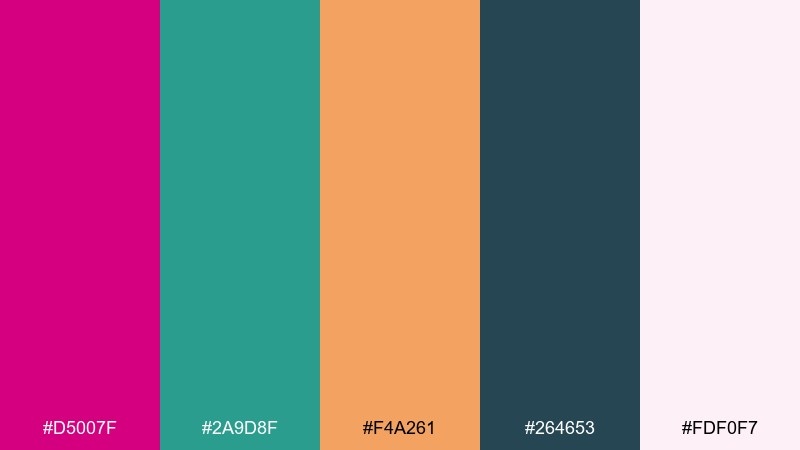 classroom creative color palette with hex codes