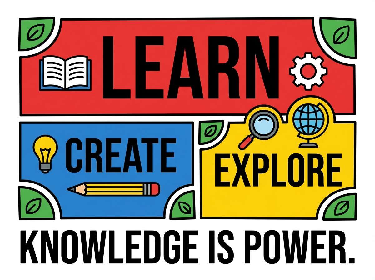 classroom poster in primary colors