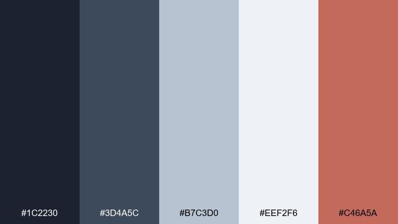 clay and cloud portfolio color palette with hex codes