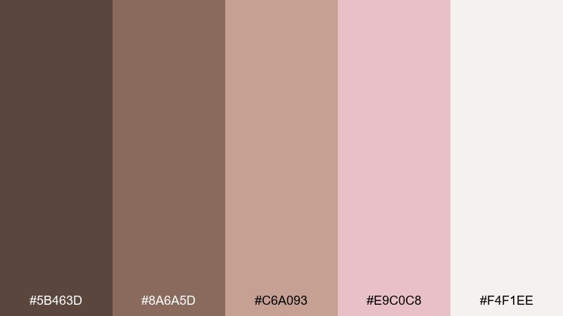 clay ballet color palette with hex codes