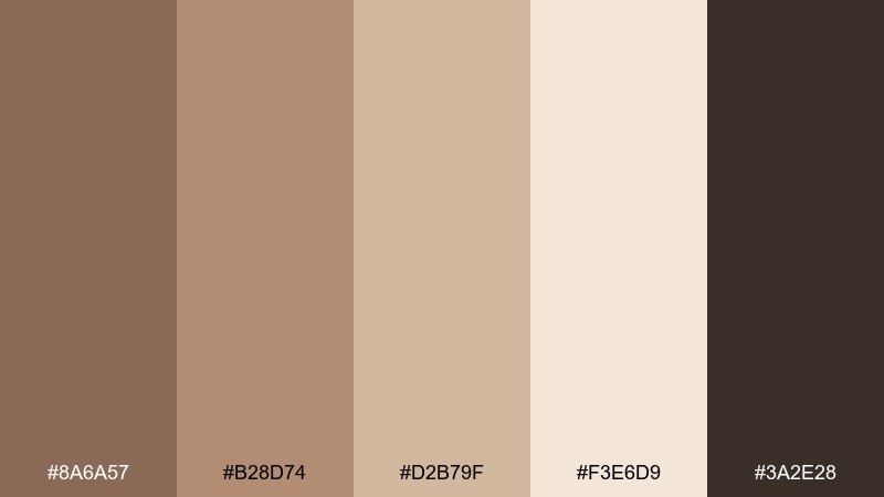 clay studio neutrals beaver color palette with hex codes