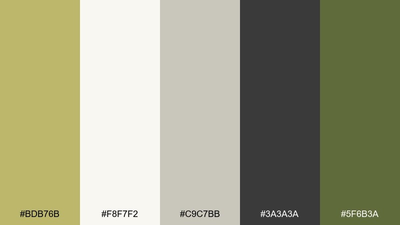 clean corporate neutral dark khaki color palette with hex codes
