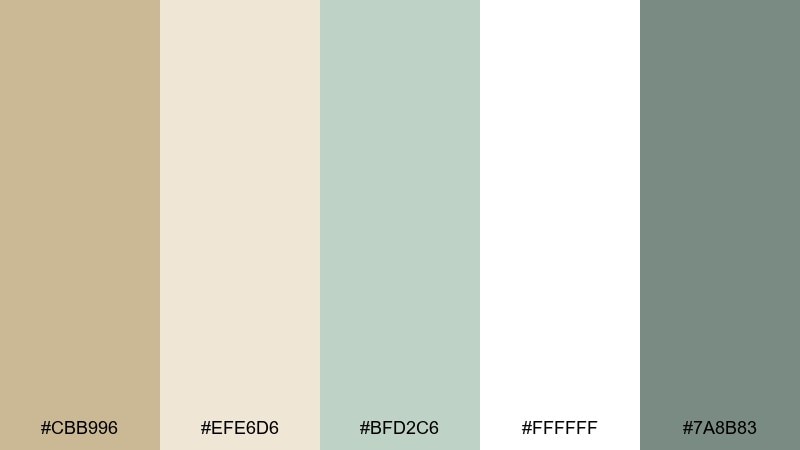 clean skincare khaki beige color palette with hex codes