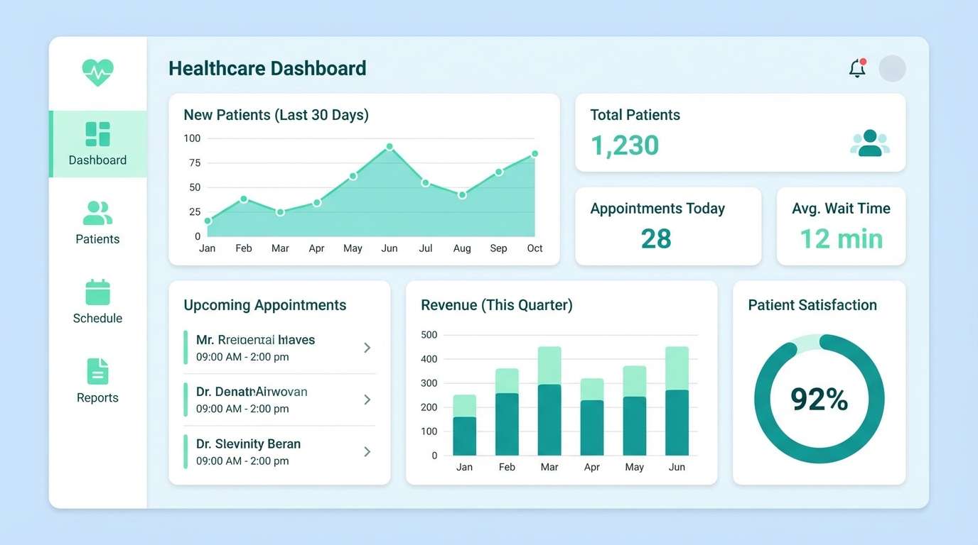 clinic dashboard ui
