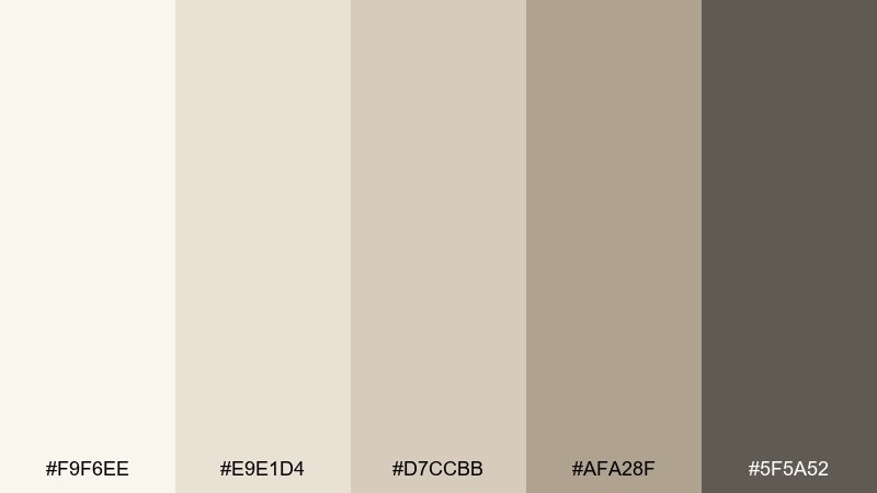 cloud cream color palette with hex codes